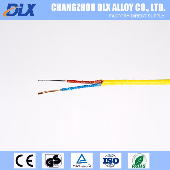 Cavo di prolunga per termocoppia isolato in silicone/teflon/fibra di vetro/PVC 20 AWG