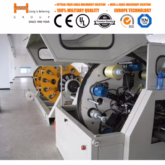 Linea di cordatura premium del filato aramidico/macchina per la cordatura del filato aramidico del cavo in fibra ottica per l'esportazione USA/Spagna/Corea/Brasile/Iran (brevetti CE/ISO9001/7/dal 1992 anno)